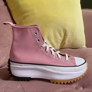 Converse Pink Run Star Hike High-Tops